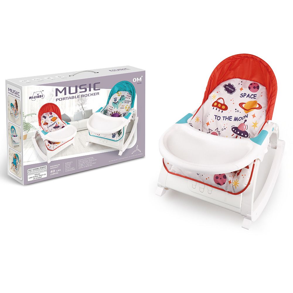 Little Angel - Baby Portable Rocker Bouncer Musical Chair - Red