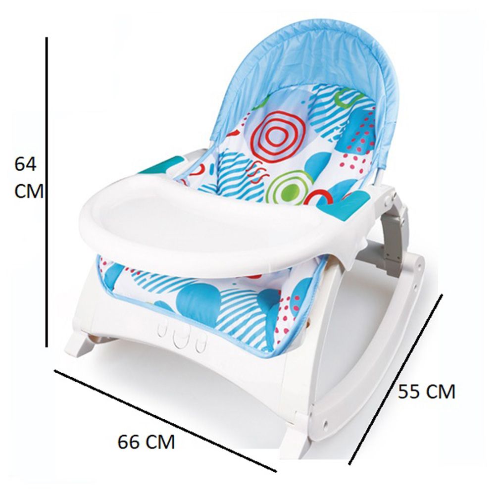 Little Angel - Baby Portable Rocker Bouncer Musical Chair - Blue