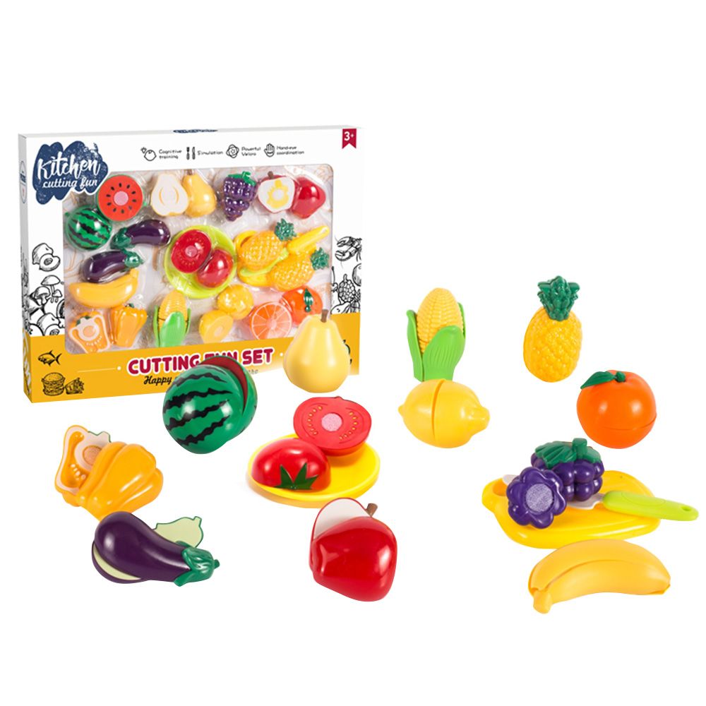 Little Angel - Kid's Fruits & Vegetables Fun Cutting Toy Set