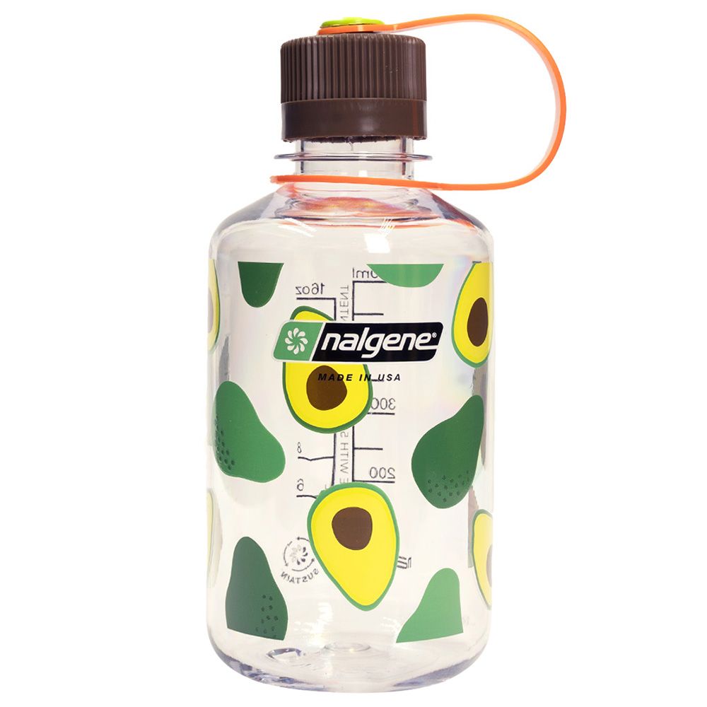 Nalgene - Narrow Mouth Tritan Renew Clear Avocados Print Bottle - 475ml