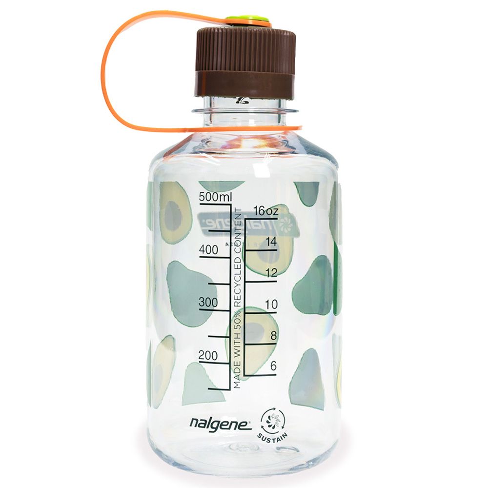 Nalgene - Narrow Mouth Tritan Renew Clear Avocados Print Bottle - 475ml