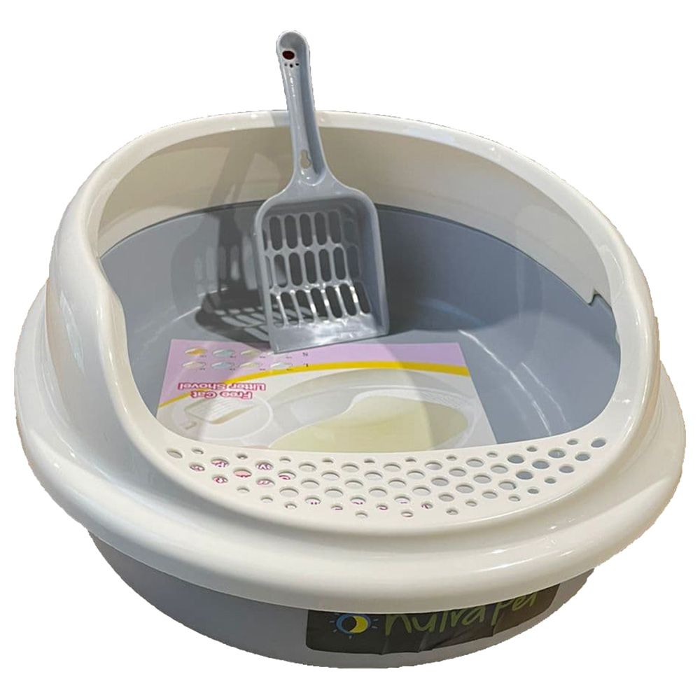 Nutrapet - Small Open Cat Toilet - Grey - 32x43x14.3 cm