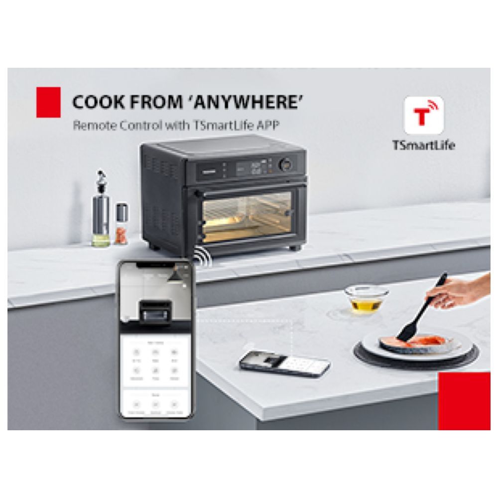 Toshiba - 6-In-1 Toaster Oven - Charcoal Grey - 25 L - 1750 W