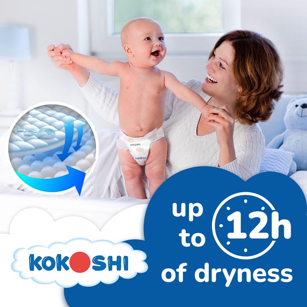 Kokoshi - Baby Diapers - 0-6 Kg - Size 2 - S - 328pcs