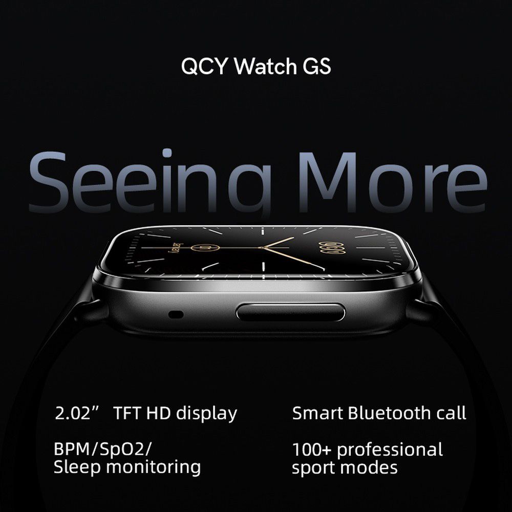 QCY - Smartwatch GS - Black - 2.02-inch