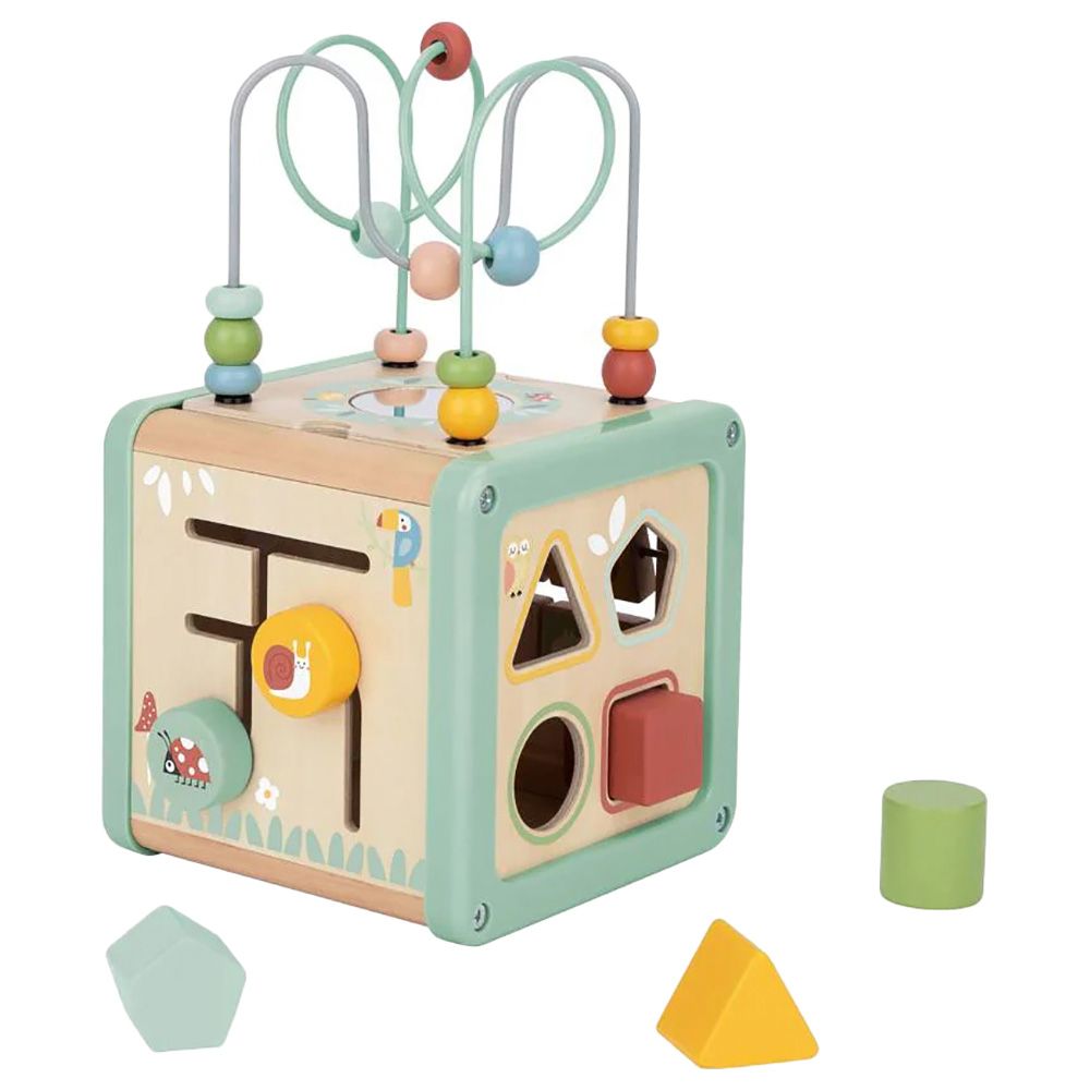 TookyToys - Wooden Activity Play Cube - 6pcs