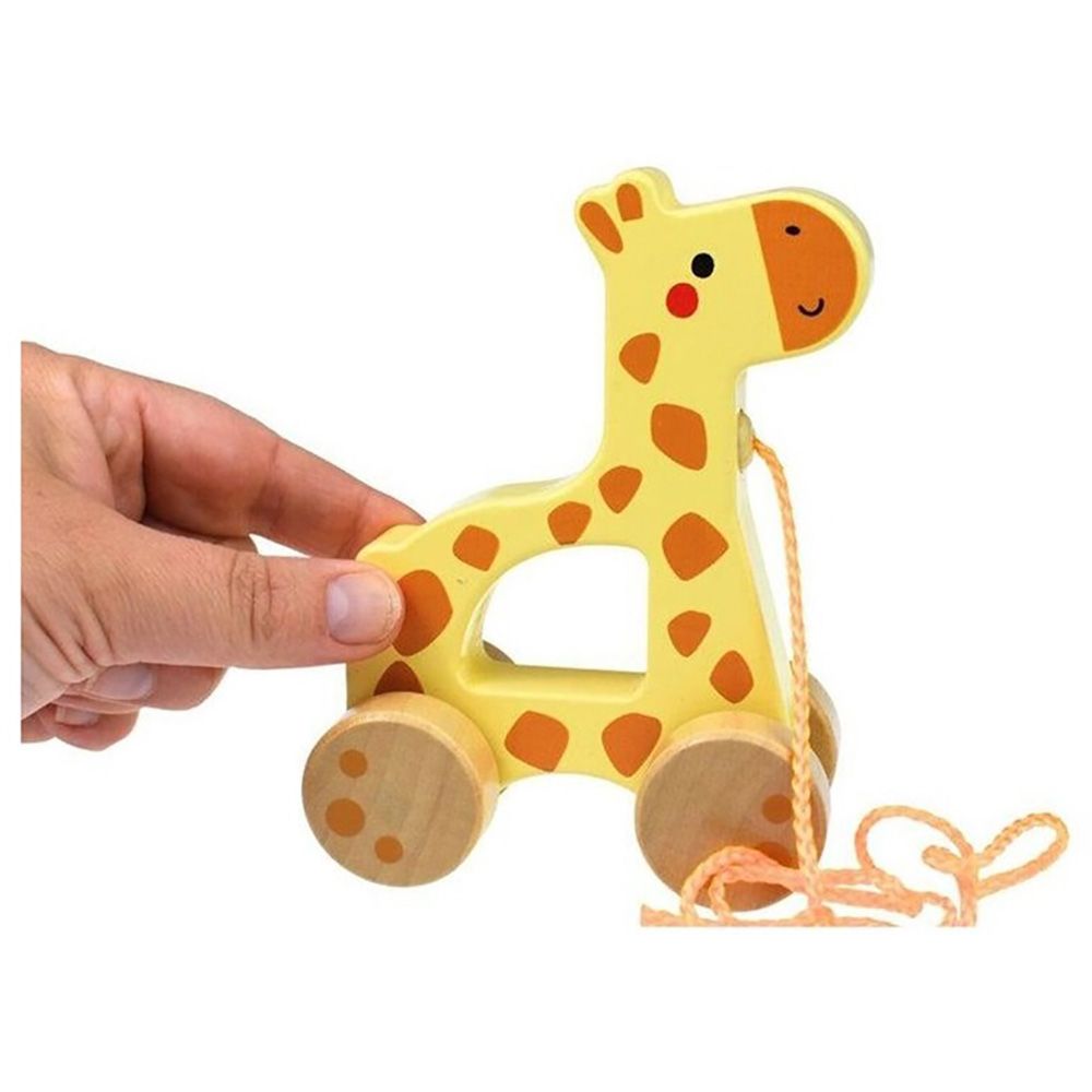 TookyToys - Wooden Giraffe Pull Along Toy