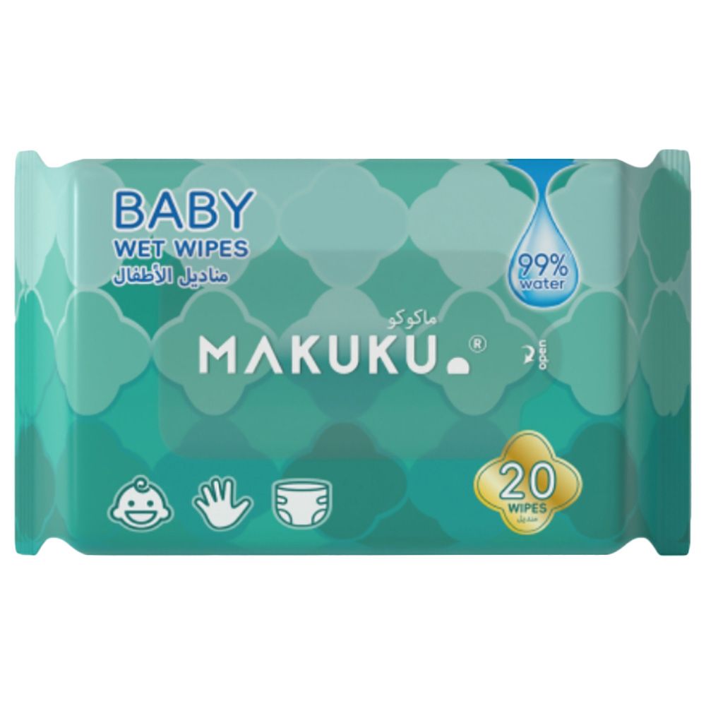 Makuku - 99% Water Based Baby Wet Wipes Wipes - 20pcs