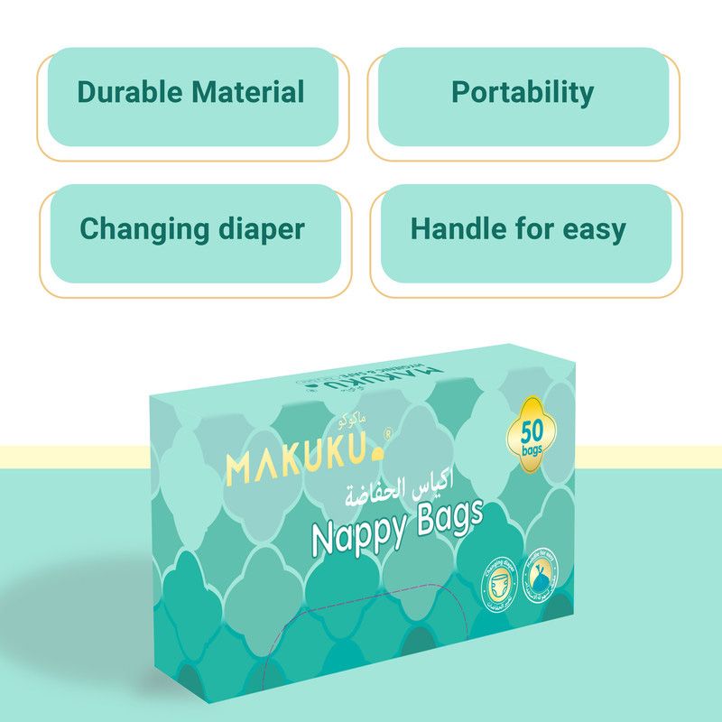 Makuku - Disposable Diaper And Nappy Bags - 50pcs