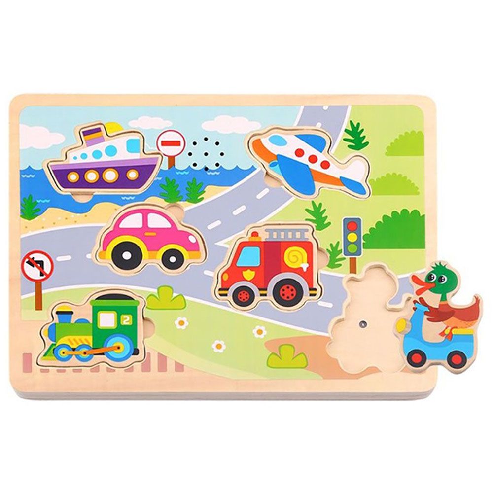 TookyToys - Vehicles Puzzle With Music - 7pcs