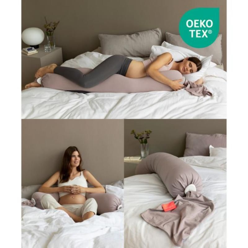 Bbhugme - Pregnancy Pillow In Eucalyptus/Coral (Biofoam)