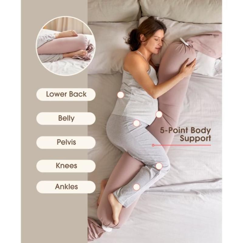 Bbhugme Pregnancy Pillow In Dusty Olive/Black (Biofoam)