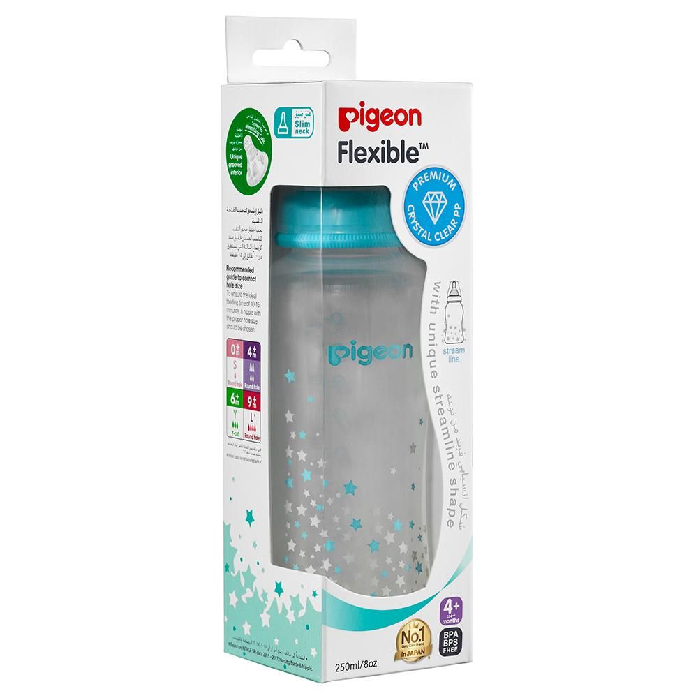 Pigeon - Flexible Streamline Plastic Bottle 250ml - Blue