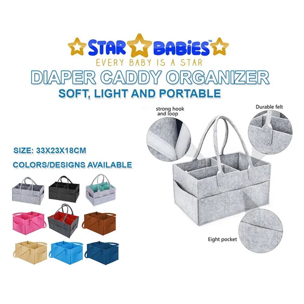 Star Babies - Caddy Diaper Bag W/ Powder Puff - Assorted