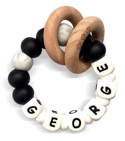 Desert Chomps - Personalized Teether Ringlet - Mono