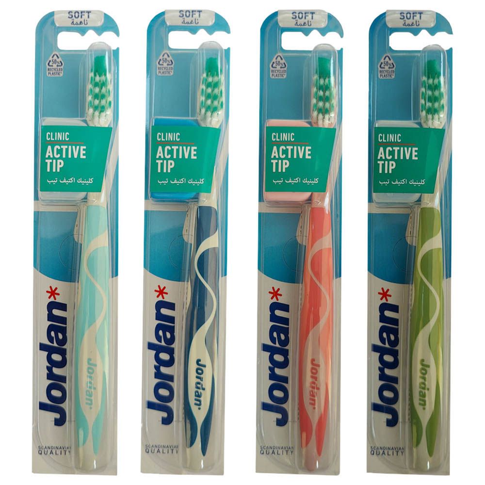 Jordan - Clinic Active Tip Soft Toothbrush - Style May Vary - 1pc