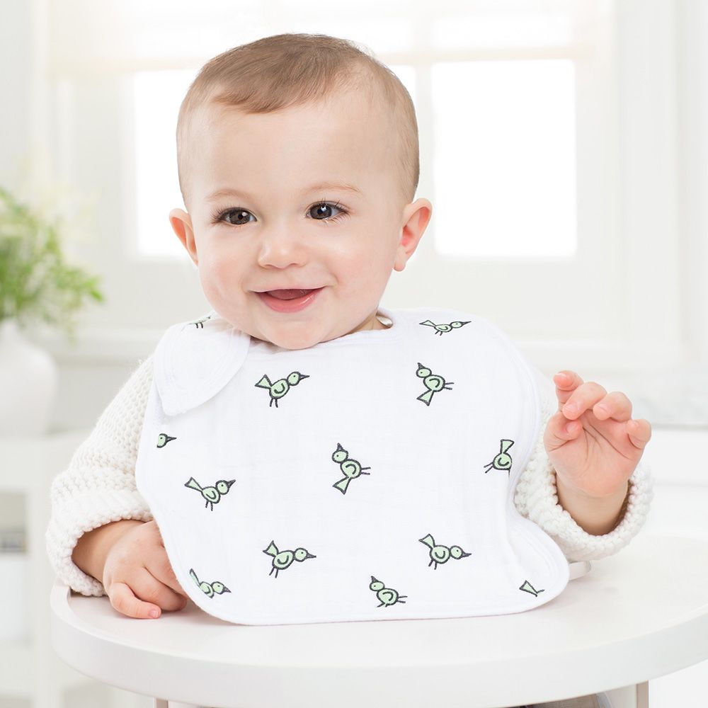 Aden + Anais - 3pc-Set - Cotton Muslin Snap Bibs - Jungle Jam