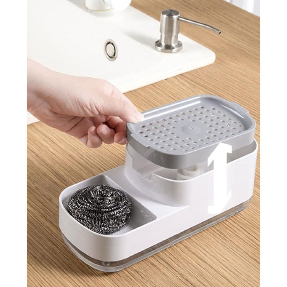 Homesmiths - Soap Detergent Dispenser Pump & Sponge Holder