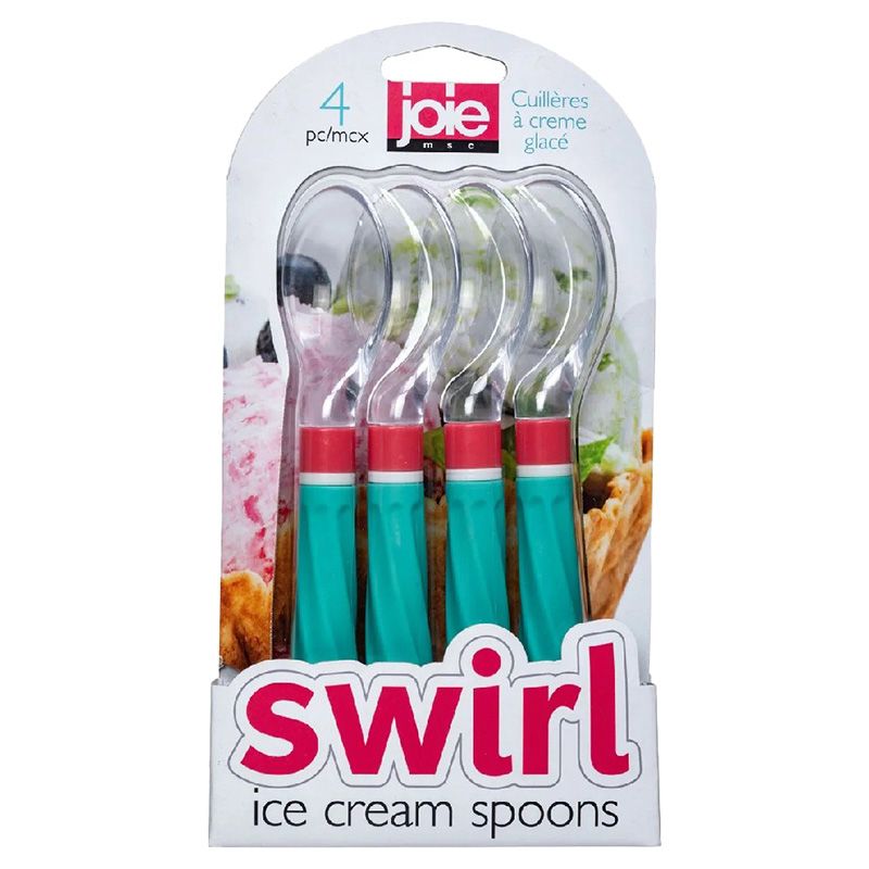 Joie - Swirl Ice Cream Spoons - 4pcs - Blue/Red