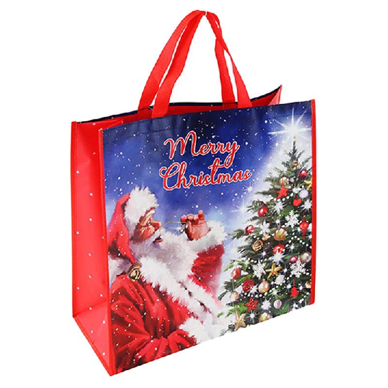 North Pole - 32556-23C Pp Woven Square Gift Bag Jumbo