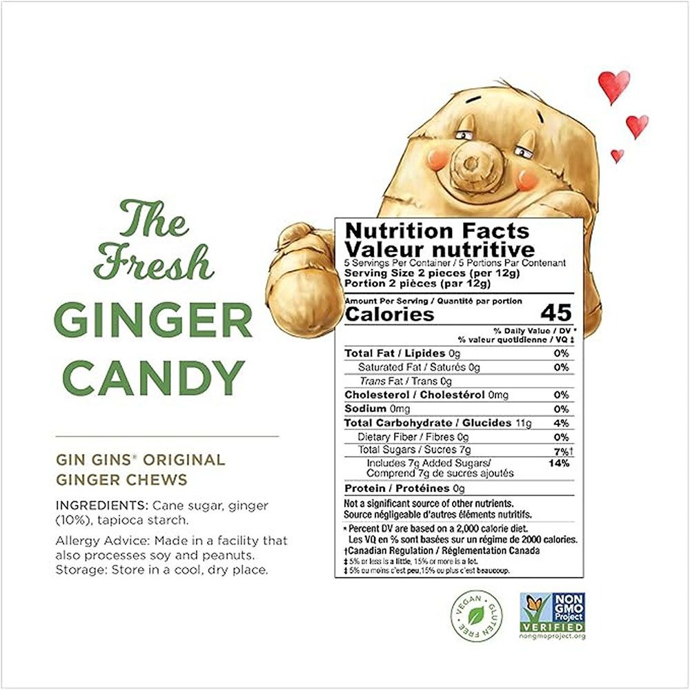 The Ginger People - Gin Gins Original Ginger Flavour Chews - 60 gm