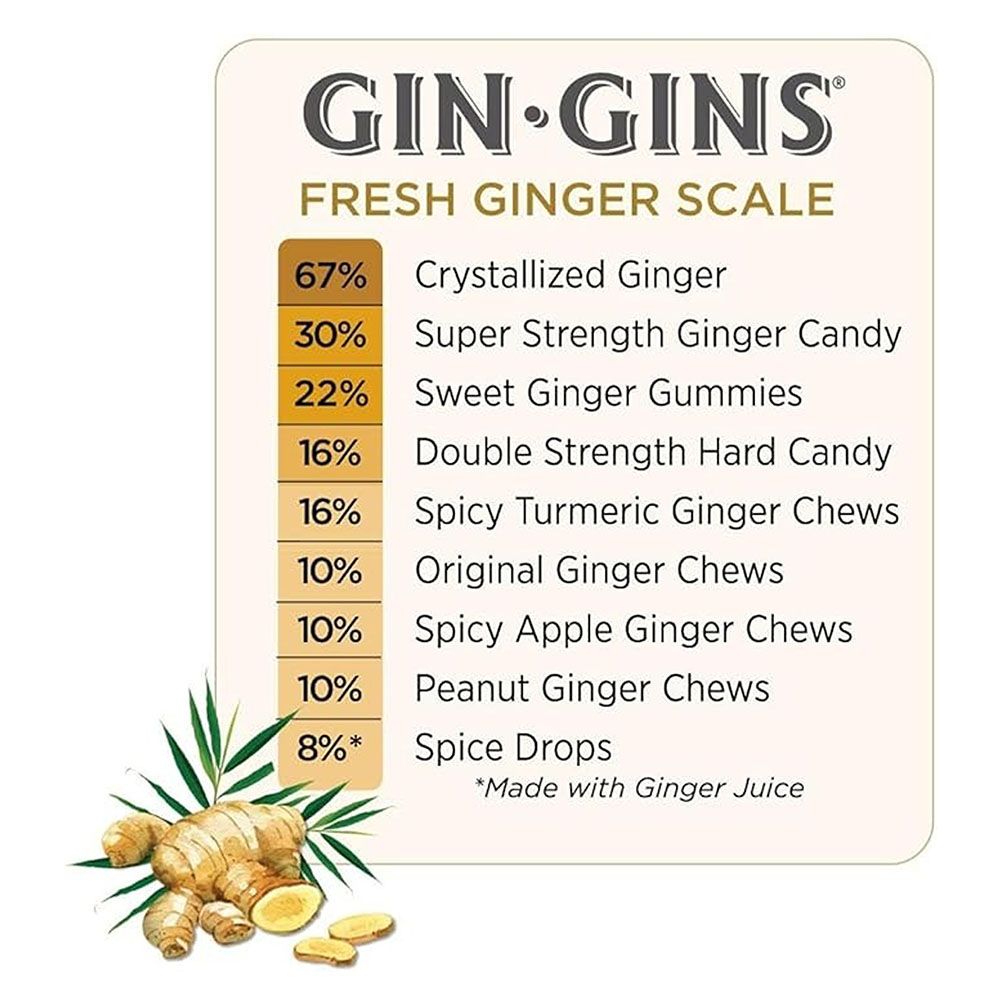 The Ginger People - Gin Gins Double Strength Ginger Hard Candy - 84 gm