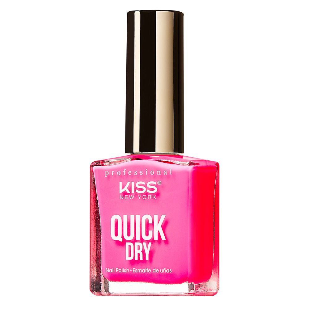 Kiss - Quick Dry Nail Polish - Hot Pink