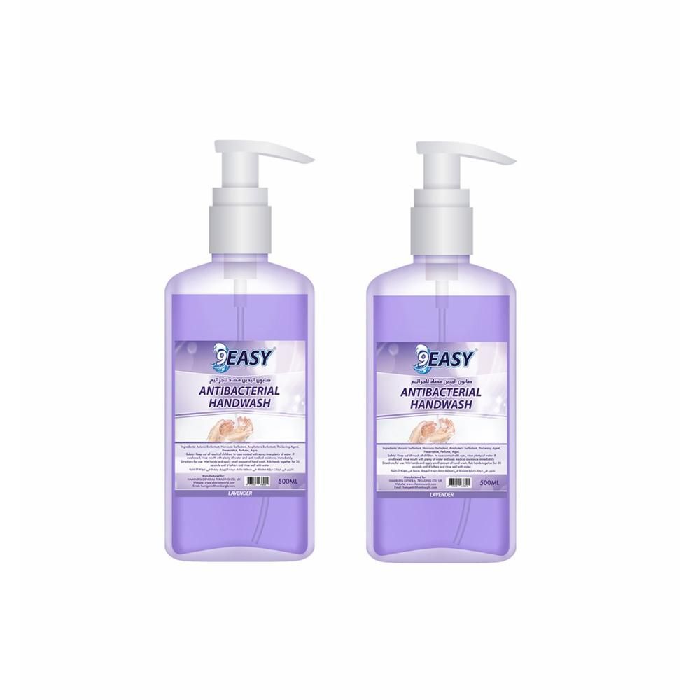 9EASY - Antibacterial Hand Wash Lavender 500ml Pack of 2