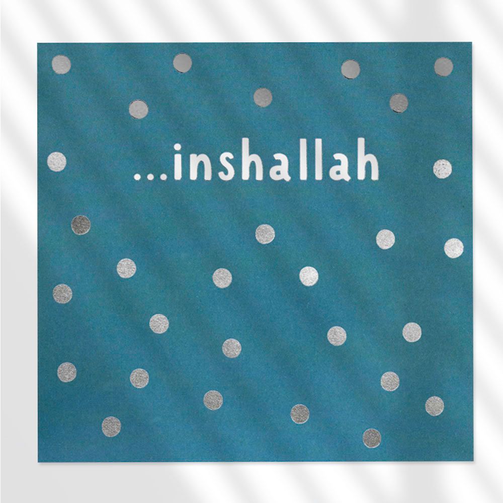 Little Majlis - Inshallah Greeting Card - Teal