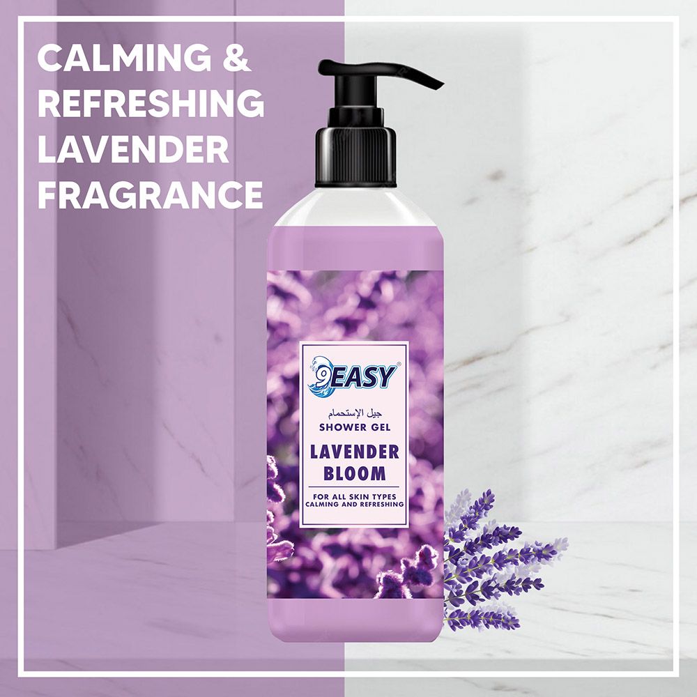 9Easy - Shower Gel - Lavender Bloom - 1 L