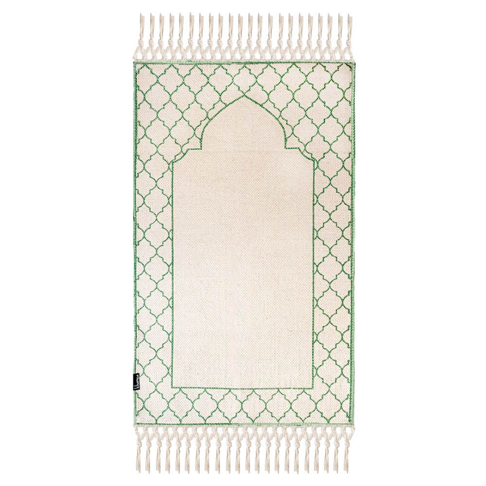 Khamsa - Arabic Style akhdar Prayer Mat for adult 100% Cotton - green