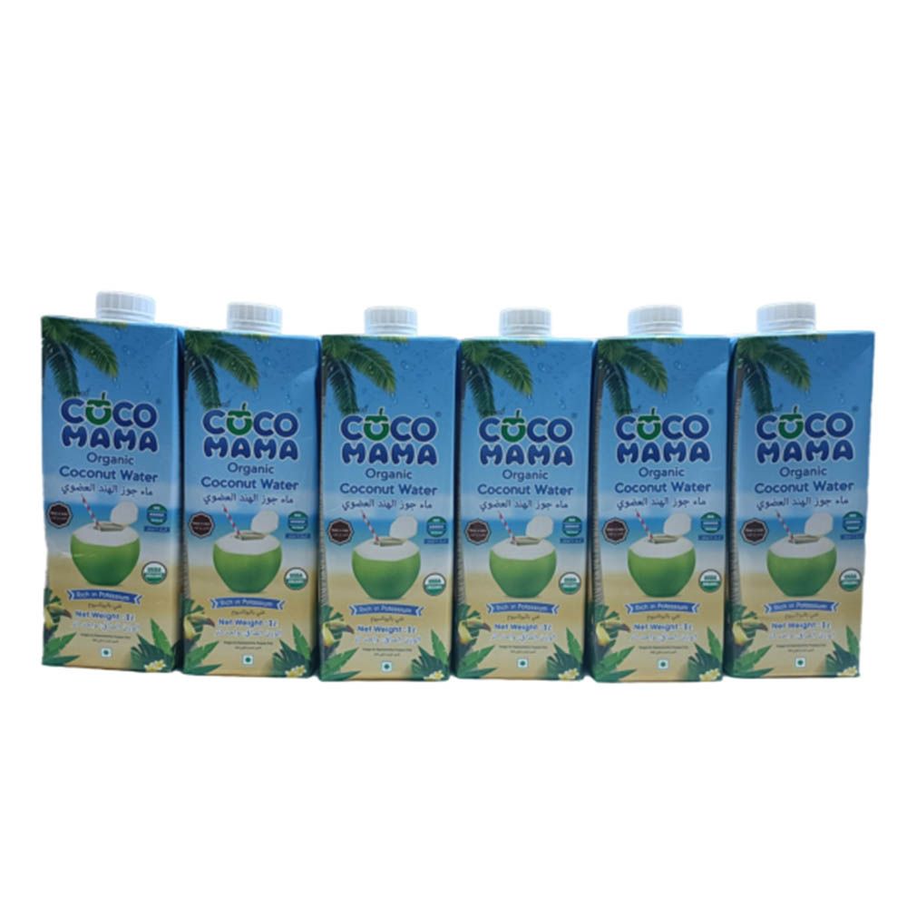 Coco Mama - Organic Coconut Water - 1 L - Pack of 6