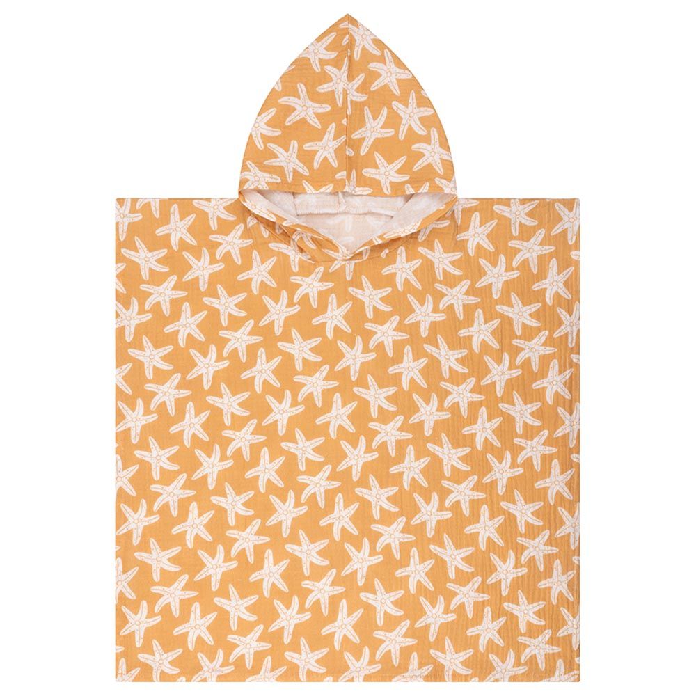 Swim Essentials - Luxe Beach Poncho Sea Stars - Orange