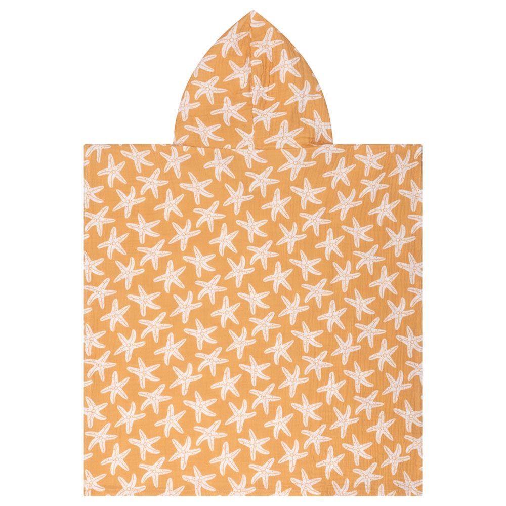 Swim Essentials - Luxe Beach Poncho Sea Stars - Orange