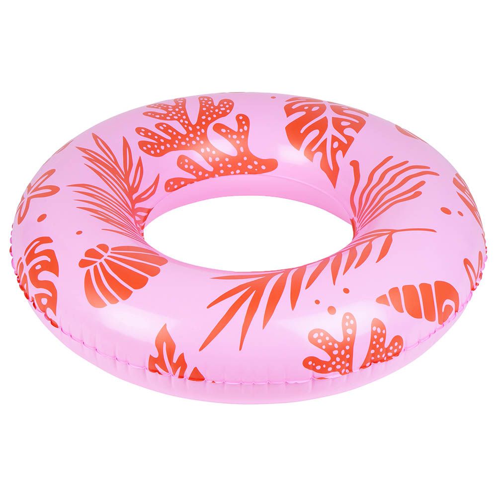 Swim Essentials - Ocean Printed Swim Ring - Pink/Red - 90cm