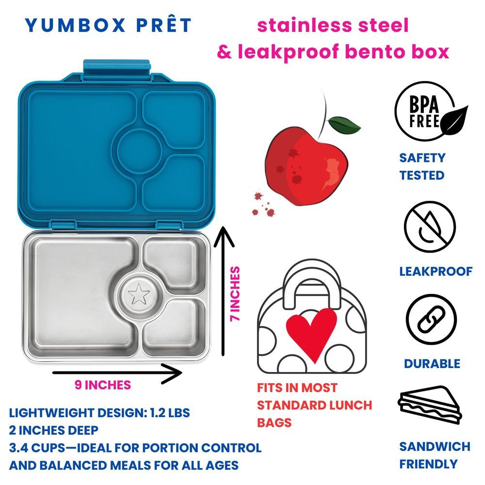 Yumbox - Pret Lunchbox With 4 compartments - Normandy Blue