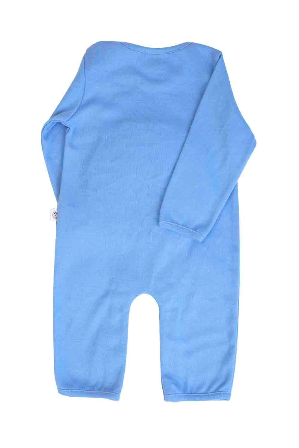 Mi Dulce An'ya - Fluffy Embroidered Sheep Sleepsuit For Boys - Blue