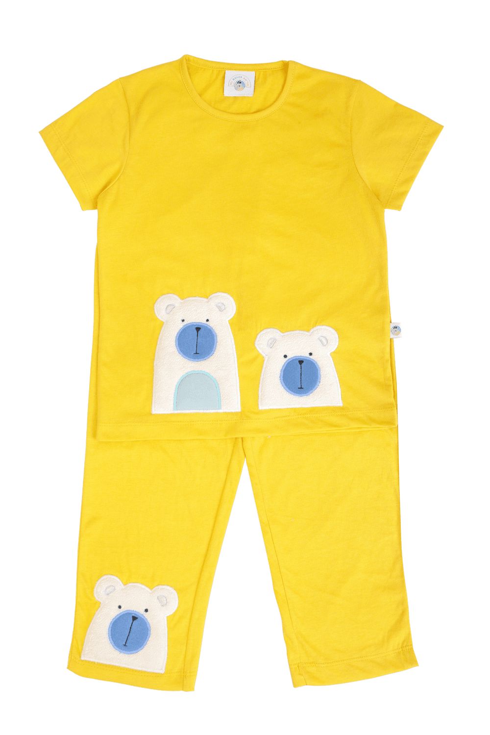 Mi Dulce An'ya - Fluffy Embroidered Teddy Nightsuit - Yellow