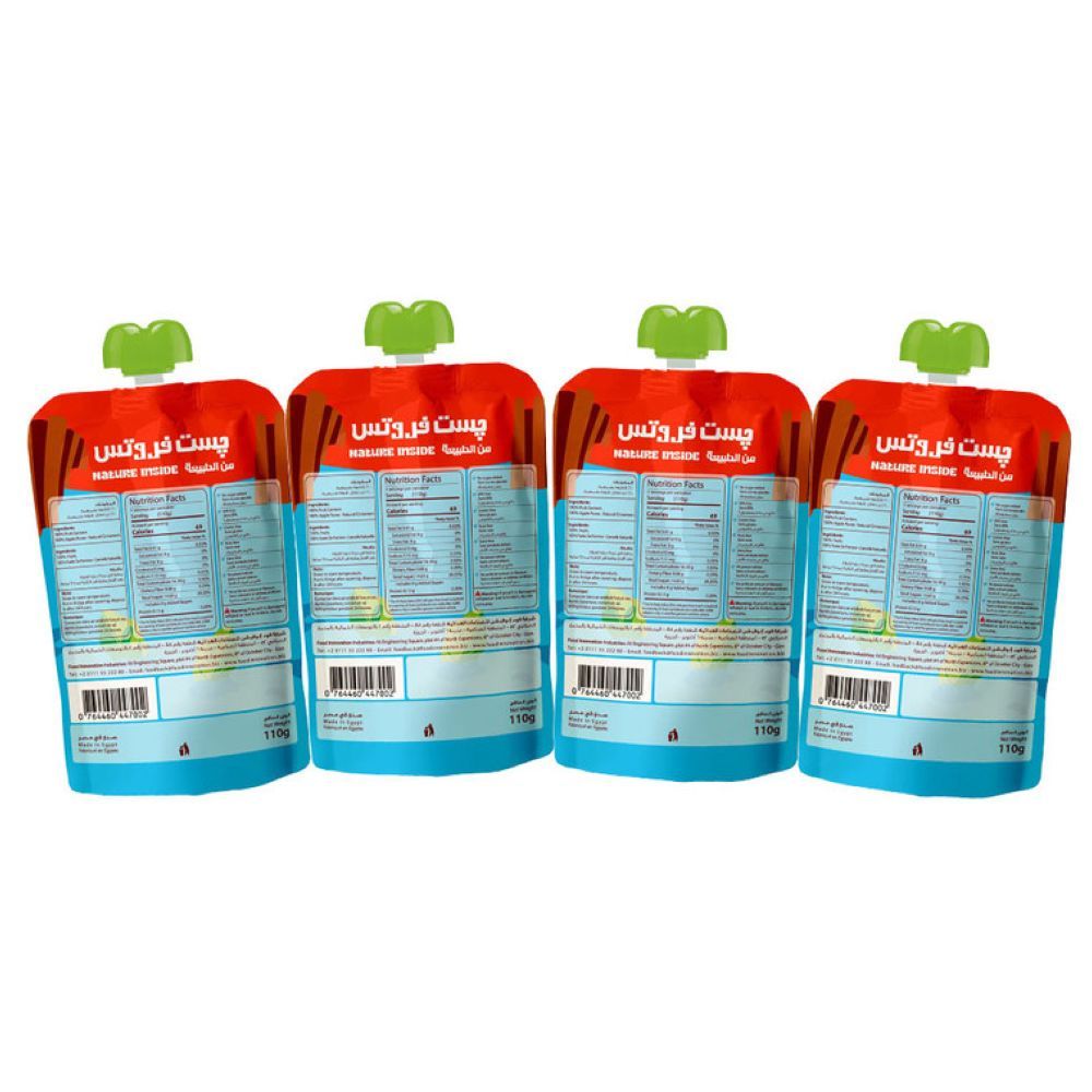 Just Fruits - Baby Puree Pouches - Apple And Cinnamon - Pack of 4 - 110 gm