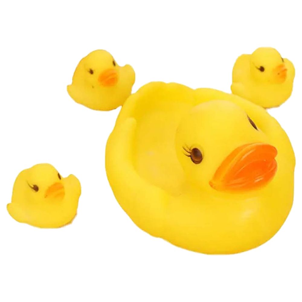 Star Babies - Smart Sling 3-Stage Bathtub - Pink With Rubber Duck Toy - Yellow - 4pcs