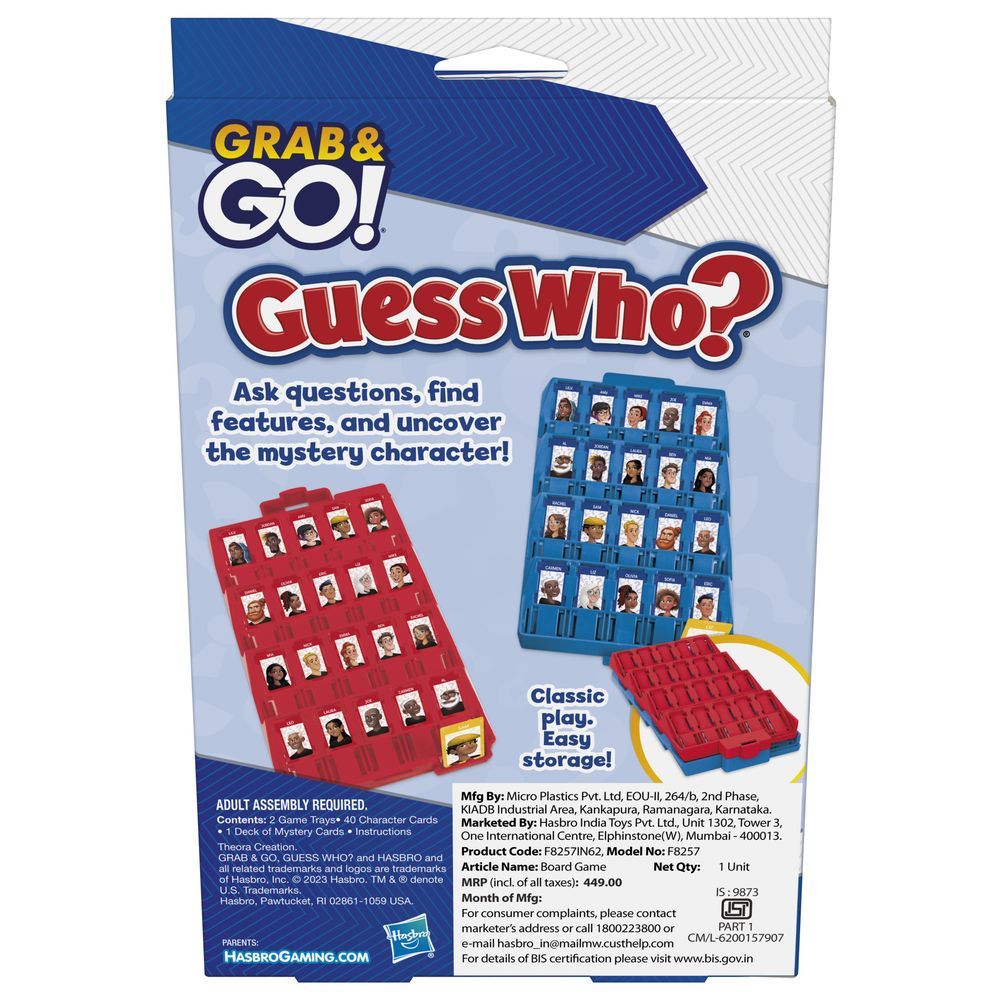 Hasbro Gaming - Grab & Go Guess Who? The Original Guessing Game