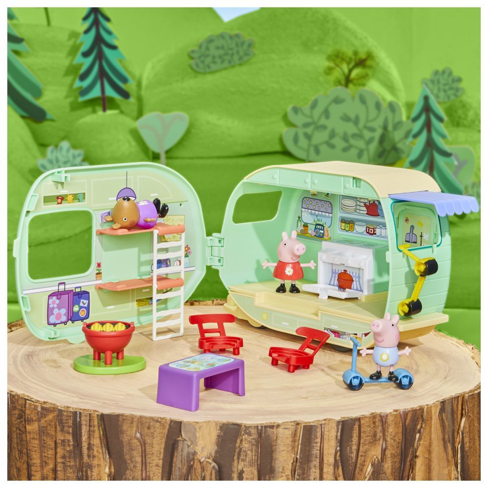 Peppa Pig - Peppa's Caravan Set - 10 Pcs