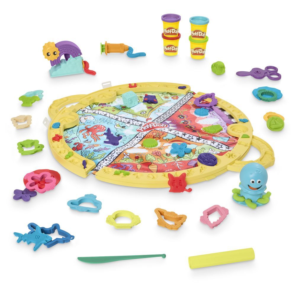 Play-Doh - Starters Fold and Go Playmat Set - 22 Pcs