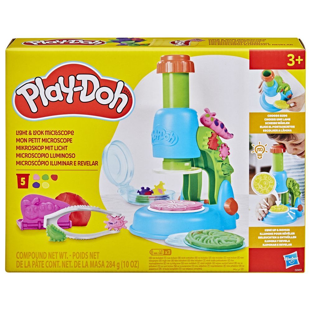 Play-Doh - Light and Look Microscope Playset - 15 Pcs