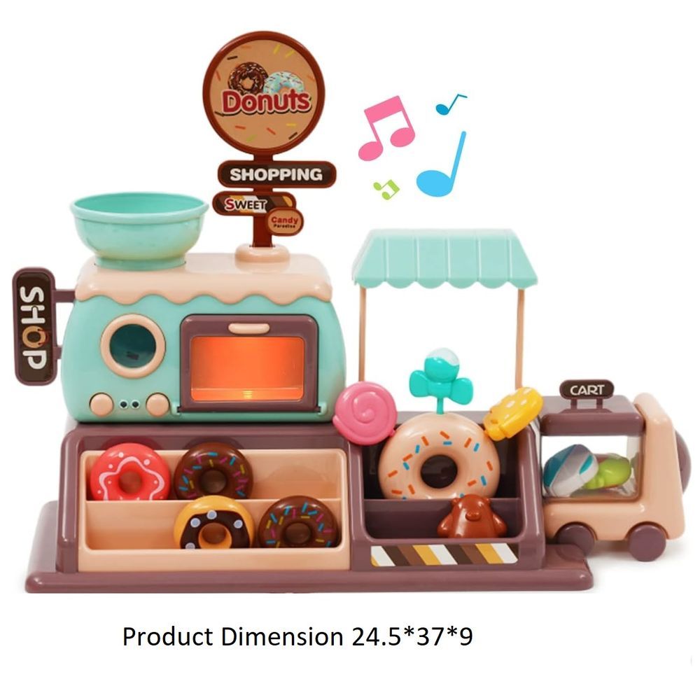 Little Angel - Kids Donut Candy Musical Shop Toy Playset w/ Light