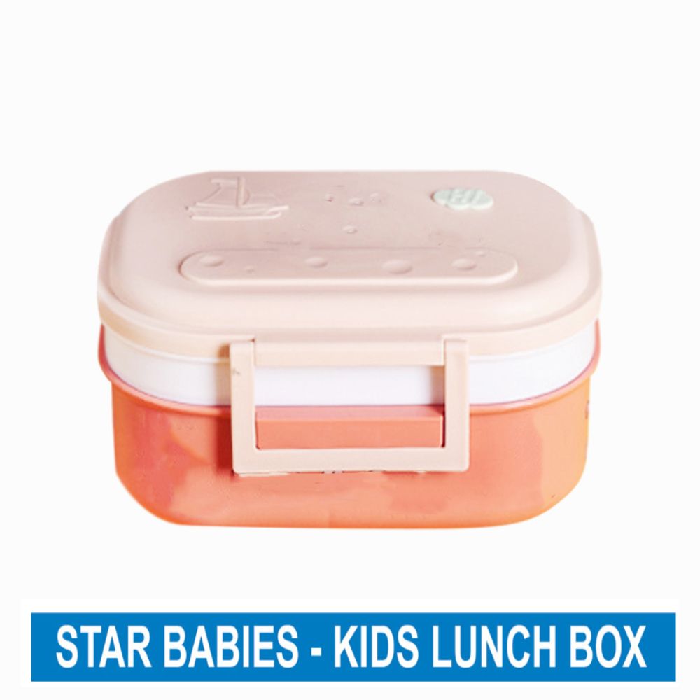 Star Babies - Double Layer Lunch Box - Peach