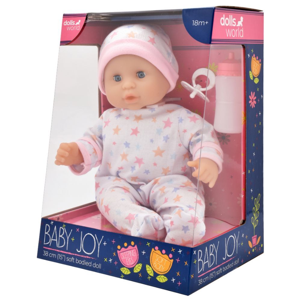 Dollsworld - Baby Joy Soft Bodied Baby Doll - 38 cm - 3 Pcs