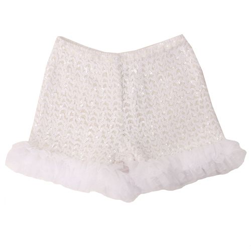 Twirl Cloud Sequin Tulle Ruffled Shorts 