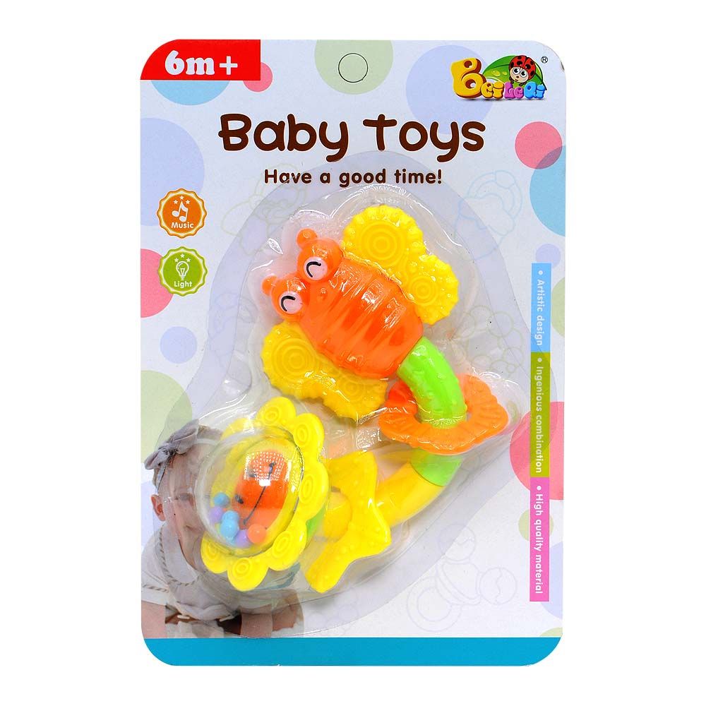 Little Angel - Baby Rattle & Teether Owl 1pc - Assorted