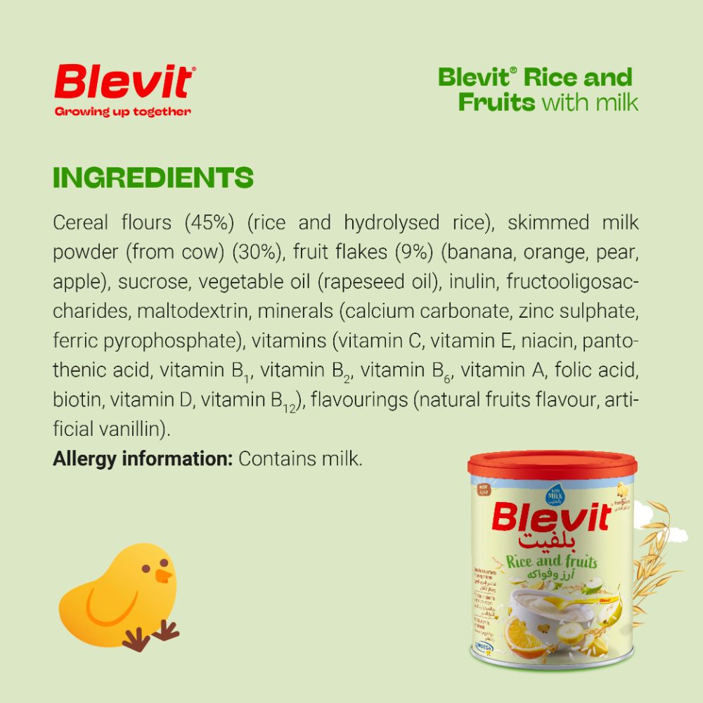 Ordesa - Blevit Rice and Fruits Cereal - 350g